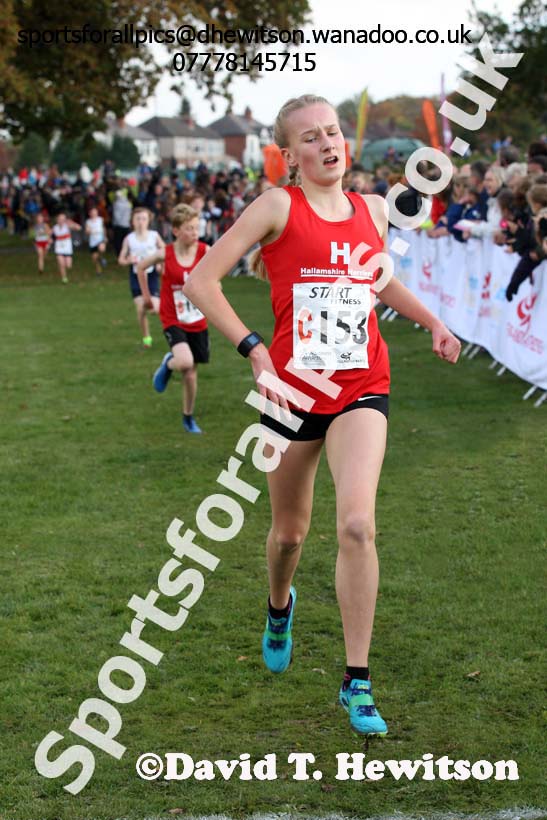 Girls under-13s Northern Cross Country Relays. Photo: David T. Hewitson/Sports for All Pics